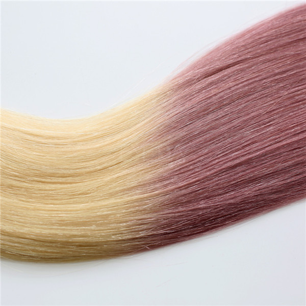 China Invisible Hair Suppliers Ombre Clip In Hair Extensions Factory Thick End Clip On Hair LM340